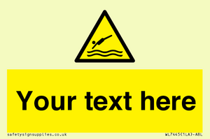 Custom Warning diving area